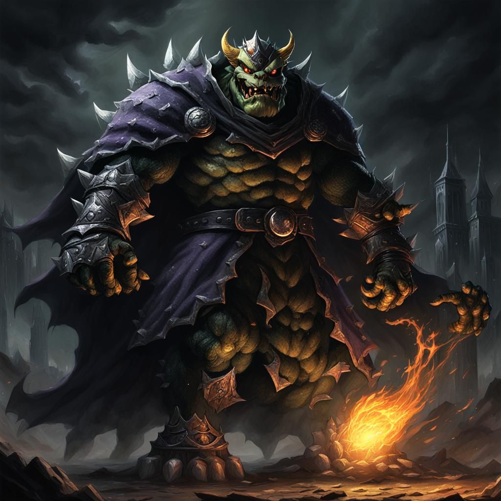 Shadowed Bowser: Dark Magic and Dread