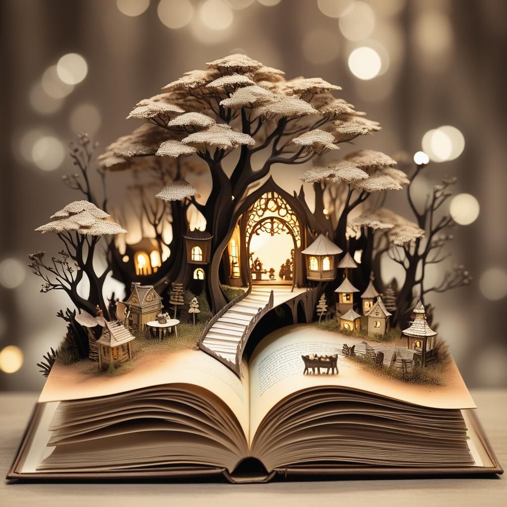 Sepia Fantasy Pop-Up Book: Professional Photography