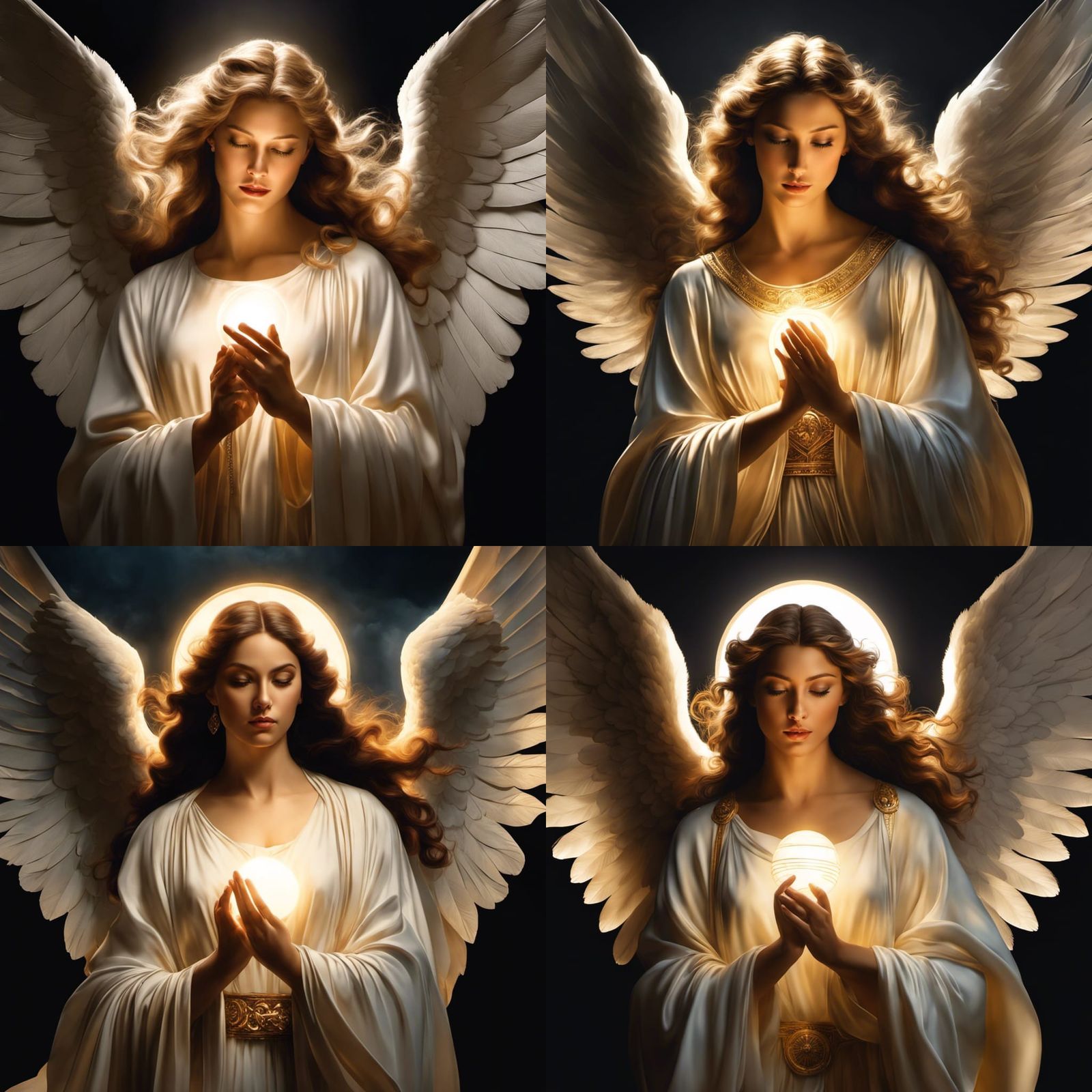 Angelic Figure in Divine Light, Digital Matte Painting