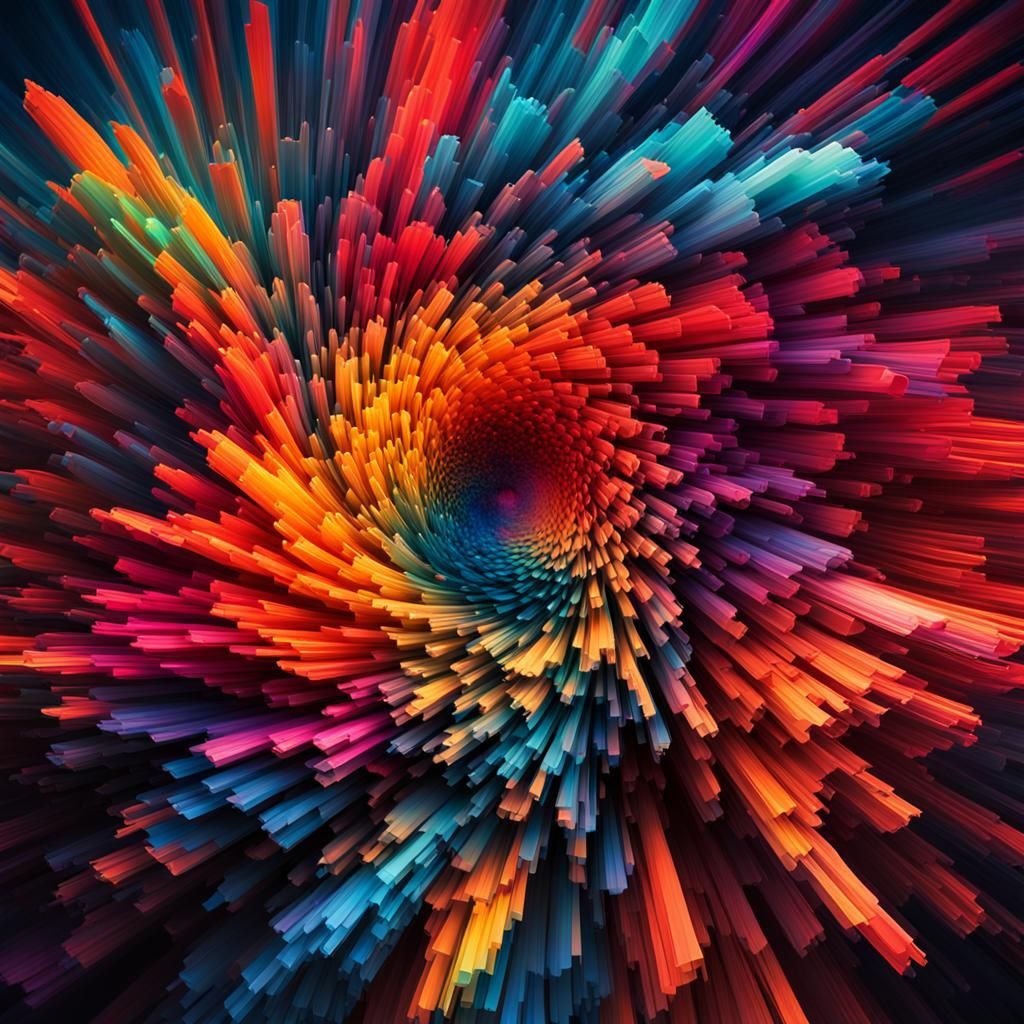 Abstract Image with Vibrant Colors and Gradients
