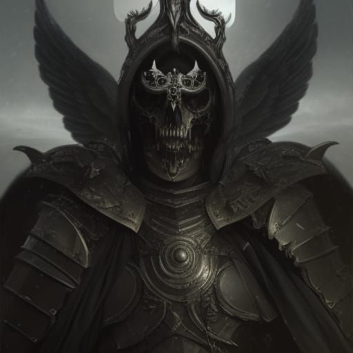 Gothic Death Monarch in Black Knight Armor