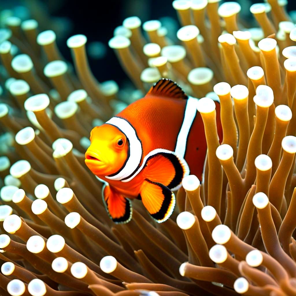 Clownfish in Coral Reef: A Vibrant Marine Scene