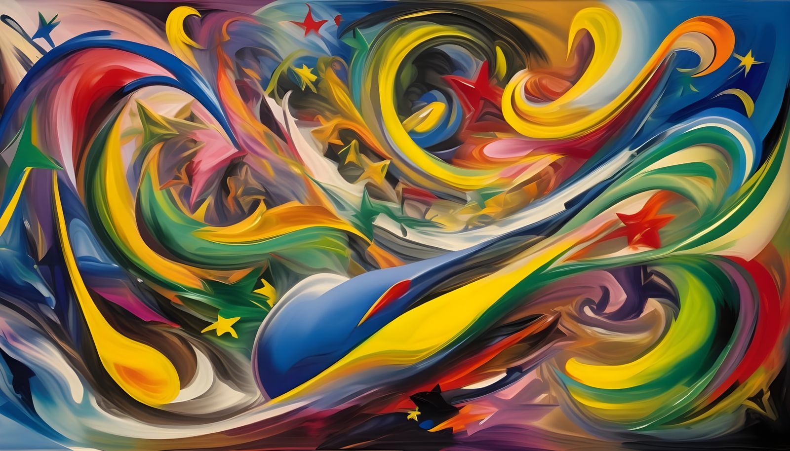 Abstract Art: Five Deep 3D Vortexes in Vibrant Colors