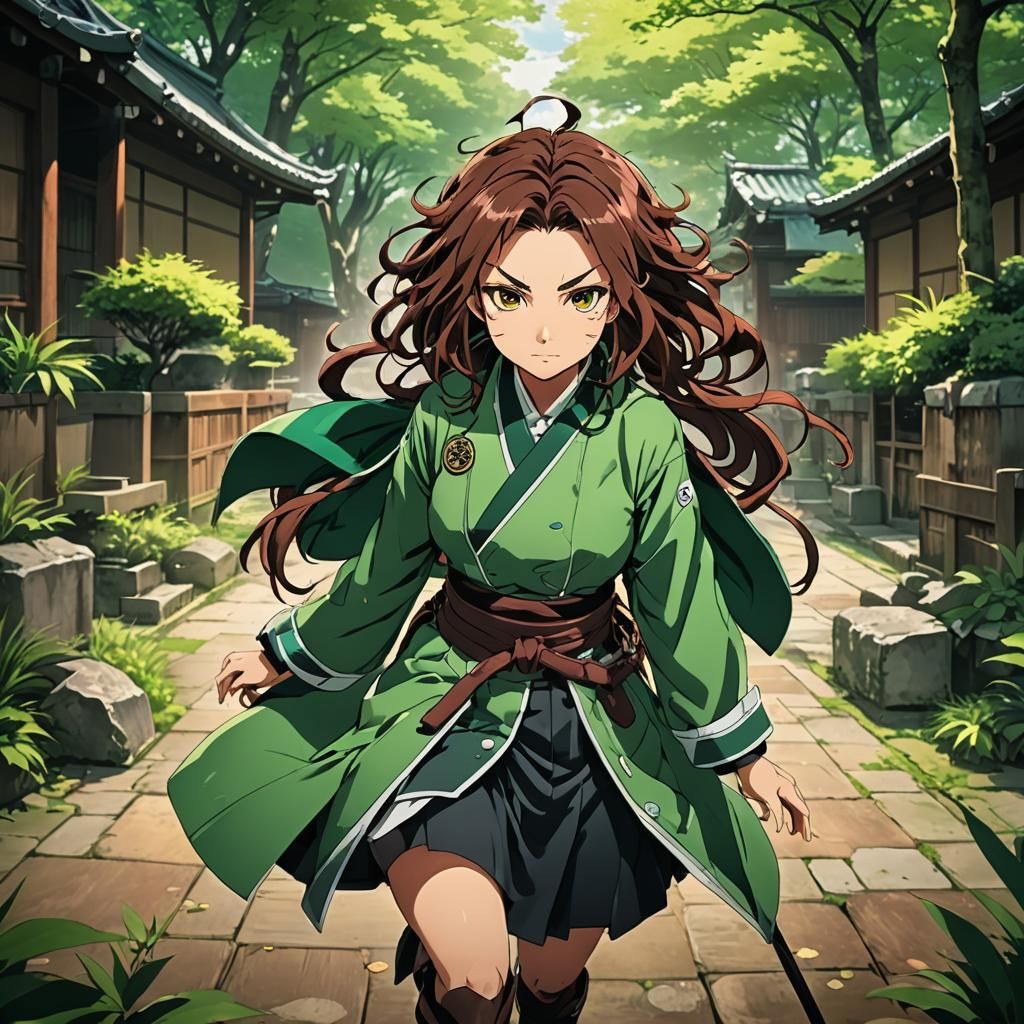 Demon Slayer Girl in Anime Art Style