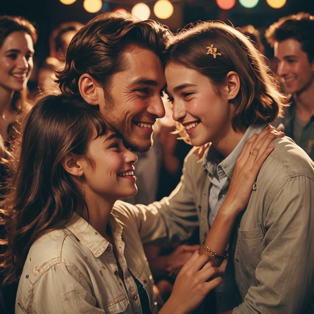 Youthful Dance Floor Whispers in Cinematic Style