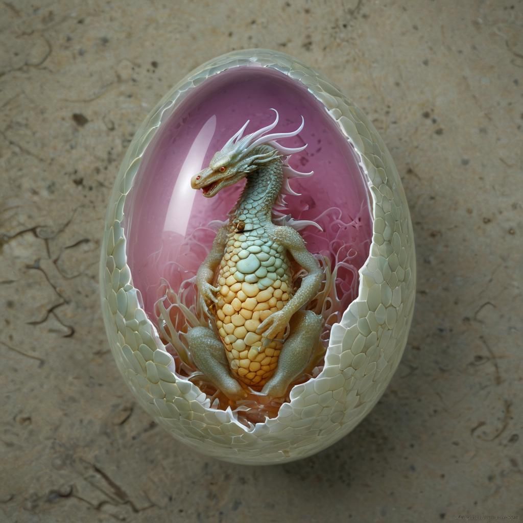 Translucent Dragon Egg Concept Art in Unreal Engine