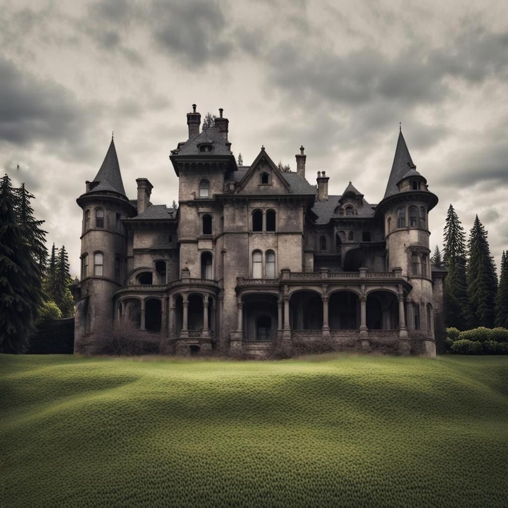 Lush Flower Garden with Green Trees and Grass