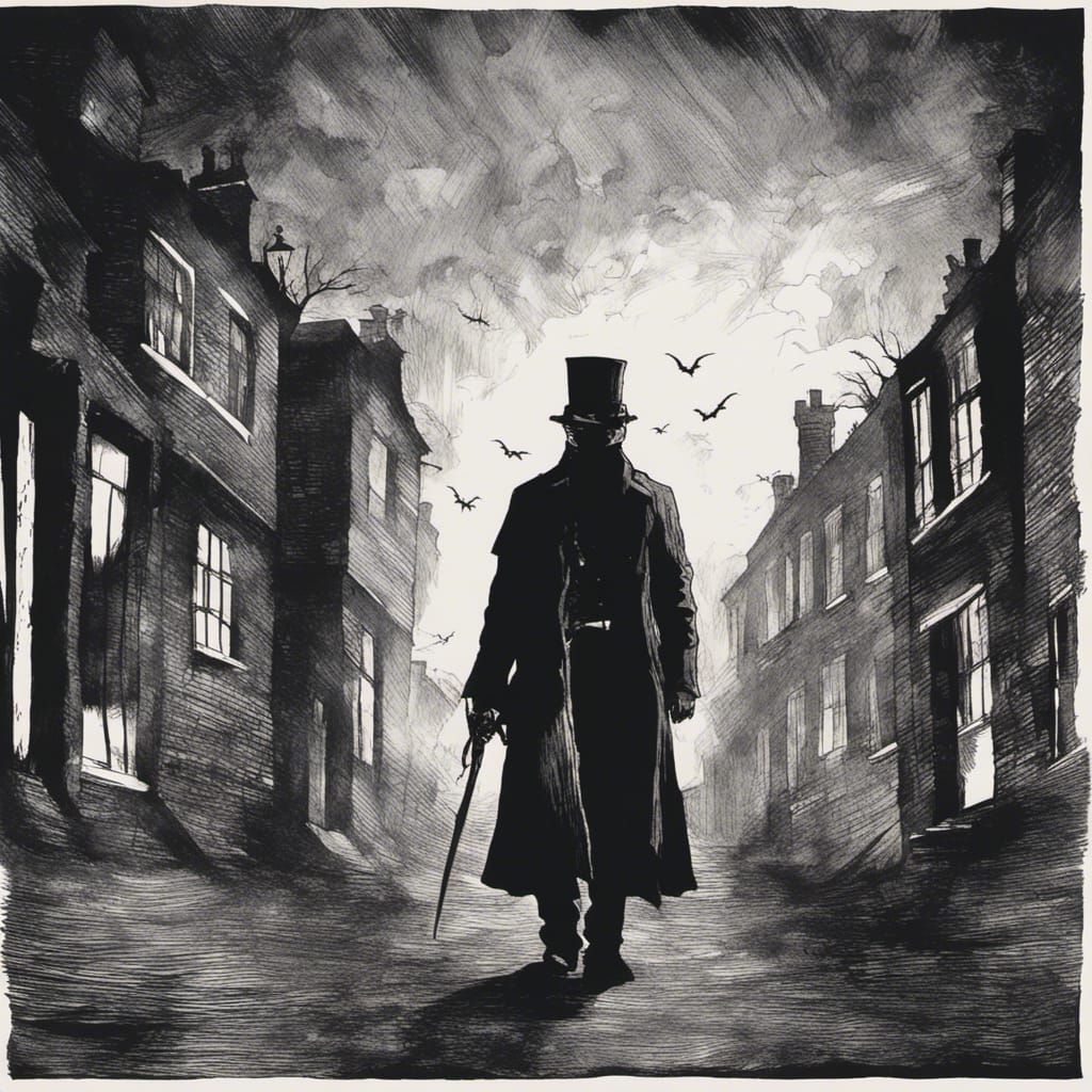 Jack the Ripper in Black and White Ink