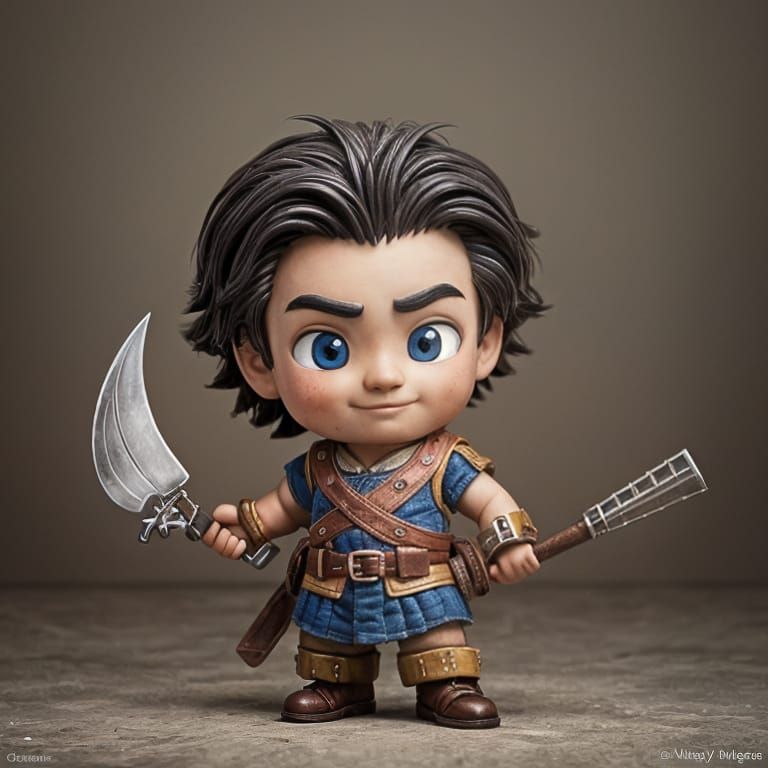 Mighty Little Man in a Heroic Pose