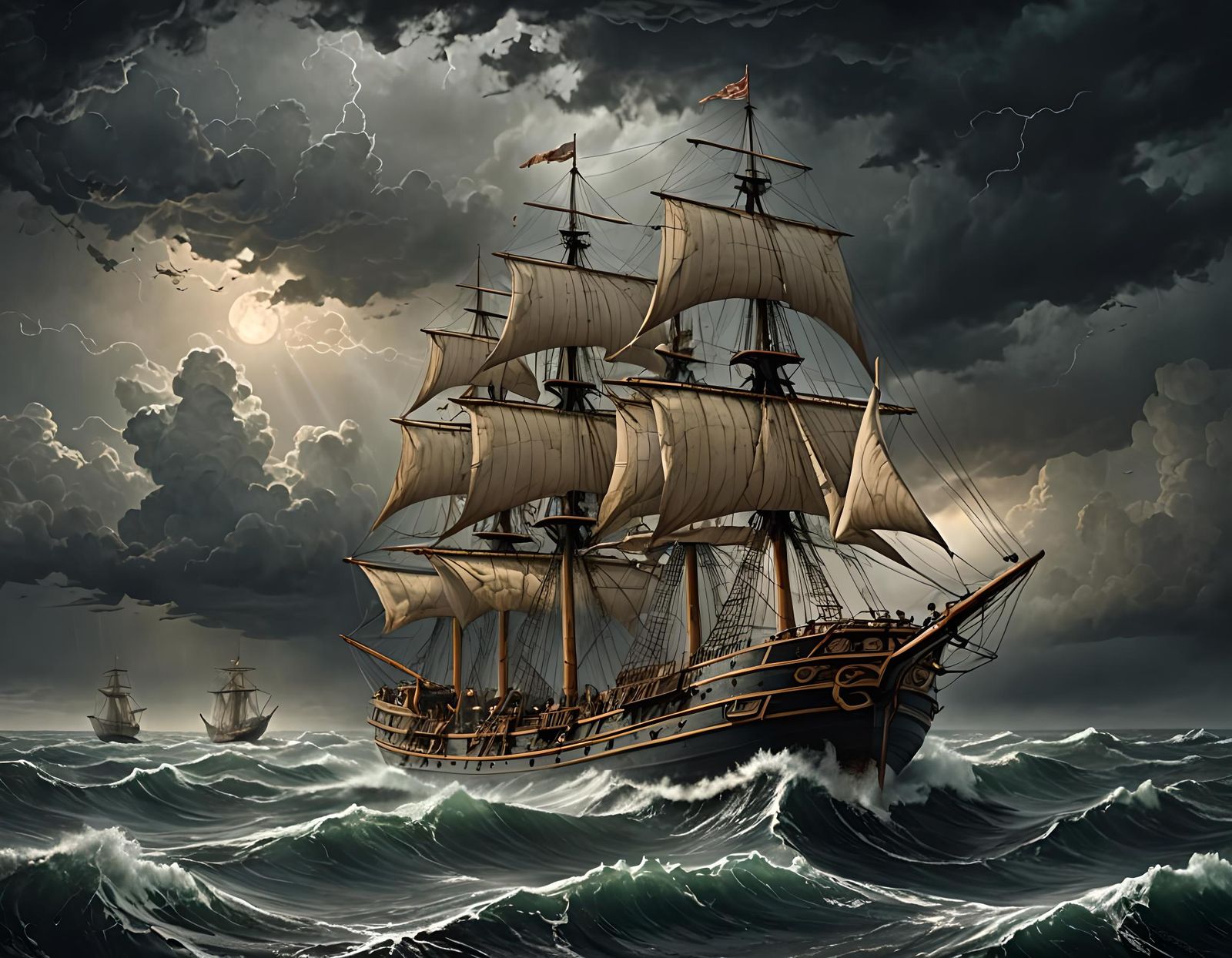 The Demeter's Voyage: Stormy Seas in the 1800s