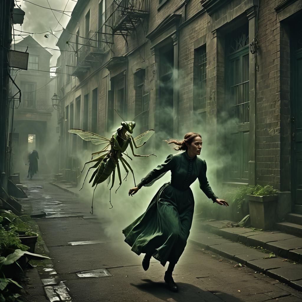 Victorian Lady's Terrifying Escape: Double Exposure Horror