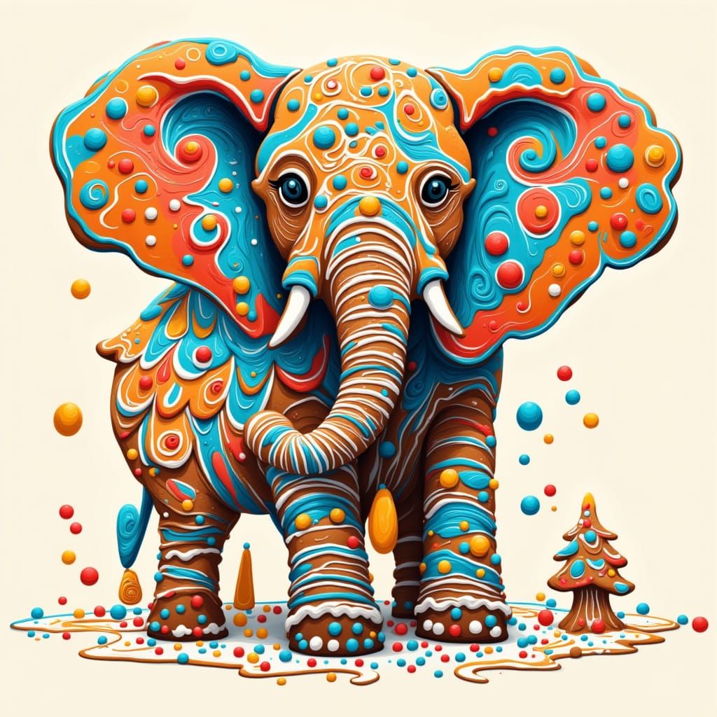 Gingerbread Elephant Sculpture