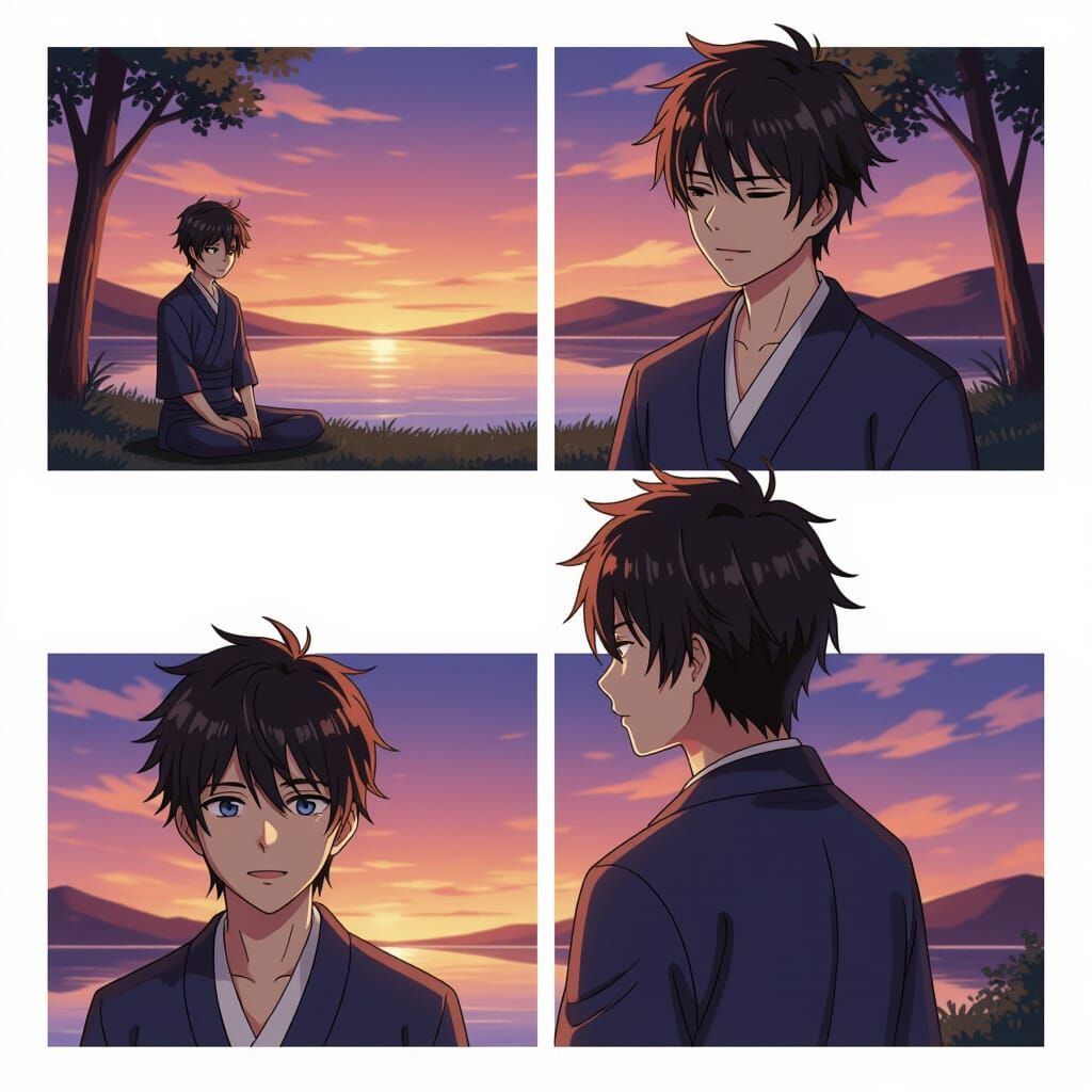 Anime Style Image of a Character Watching