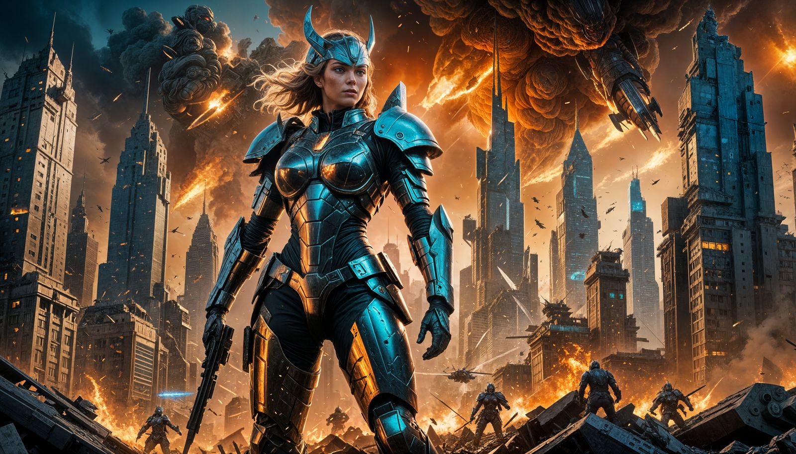 Warrior Goddess Dominates Battlefield in Modern Armor