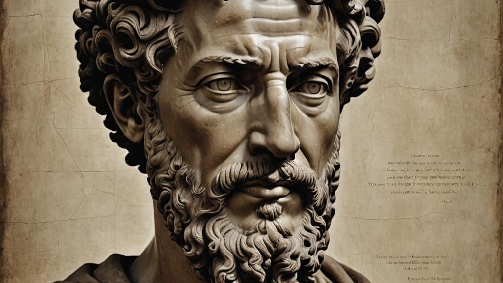 Marcus Aurelius Portrait in Ancient Roman Style