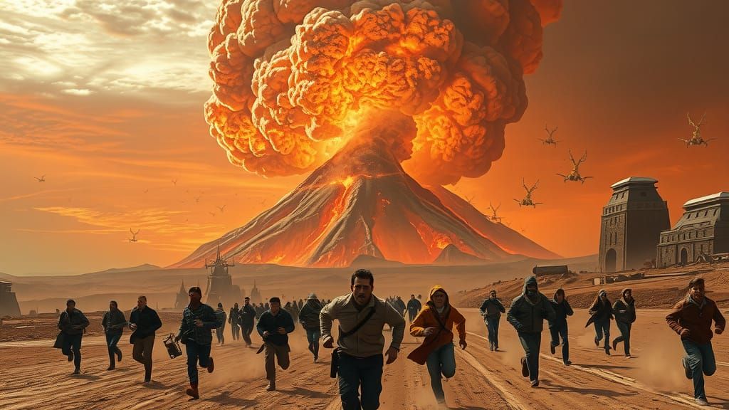 Volcanic Eruption: Fleeing the Apocalyptic Landscape