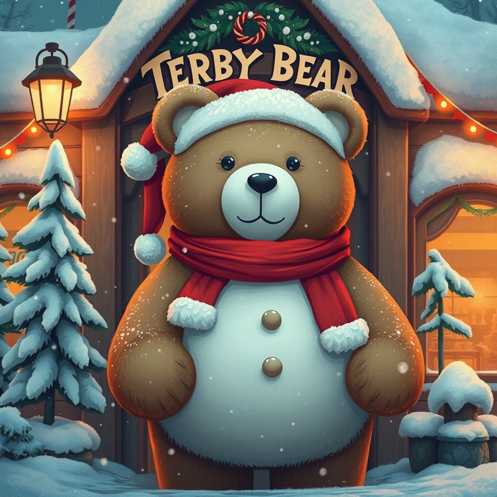Whimsical Winter Wonderland Teddy Bear