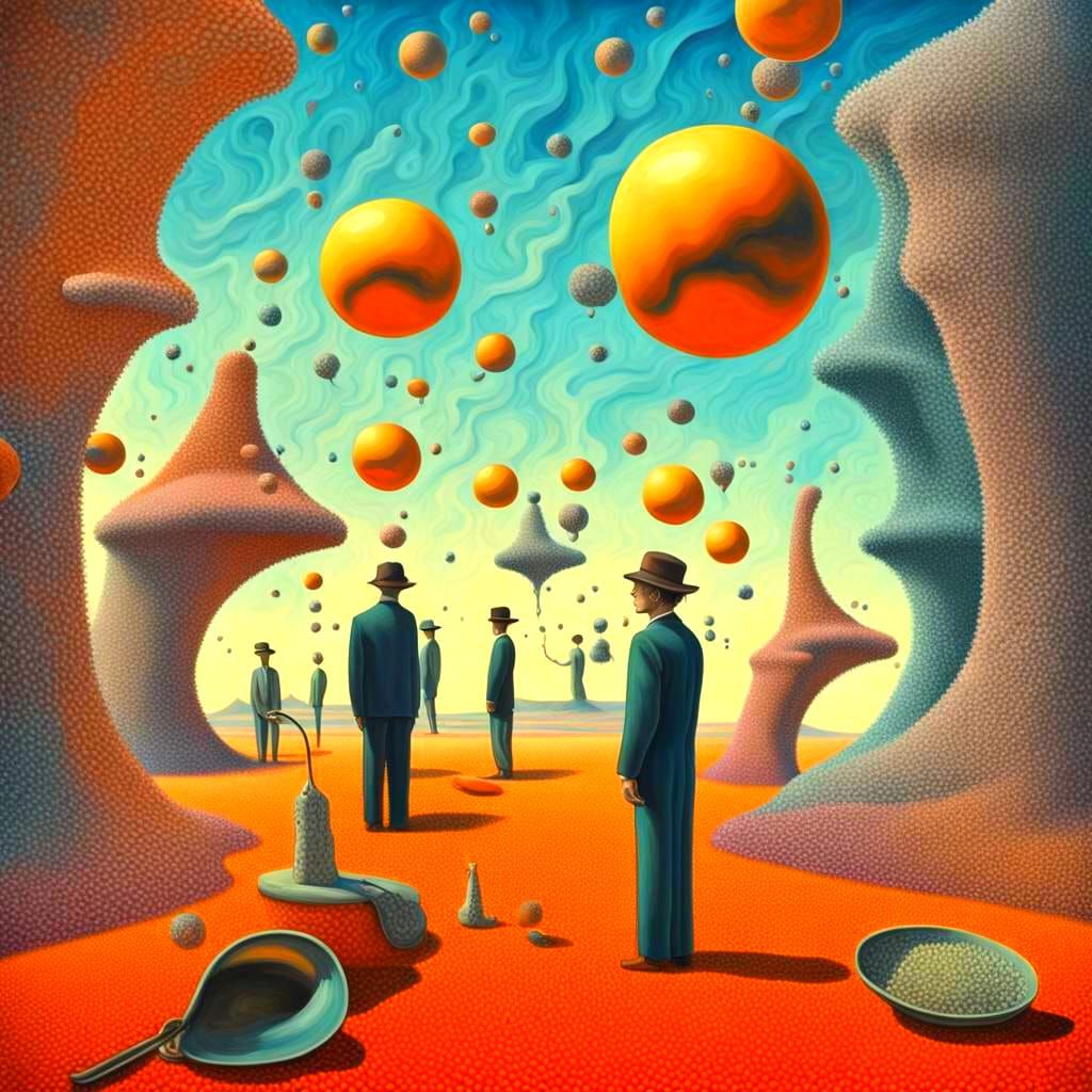 Surreal Landscape in Salvador Dali Style
