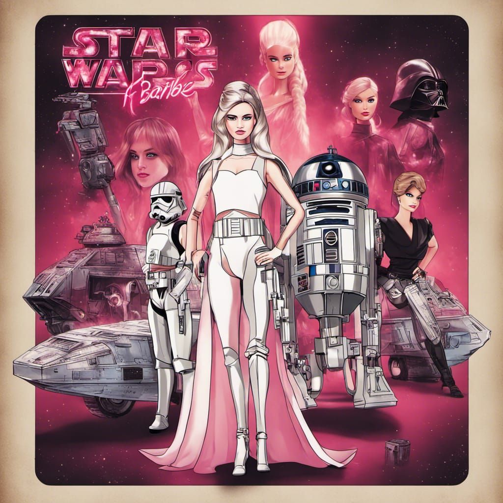 Star Wars meets Barbie: A Movie Poster