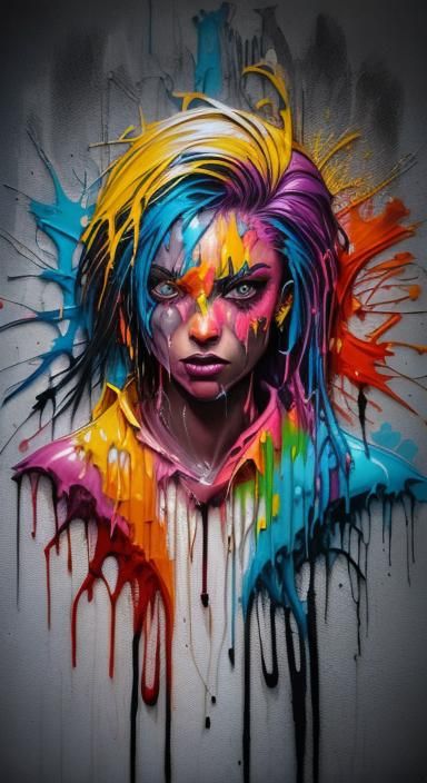Colorful Melting Graffiti Art in Ultra Quality