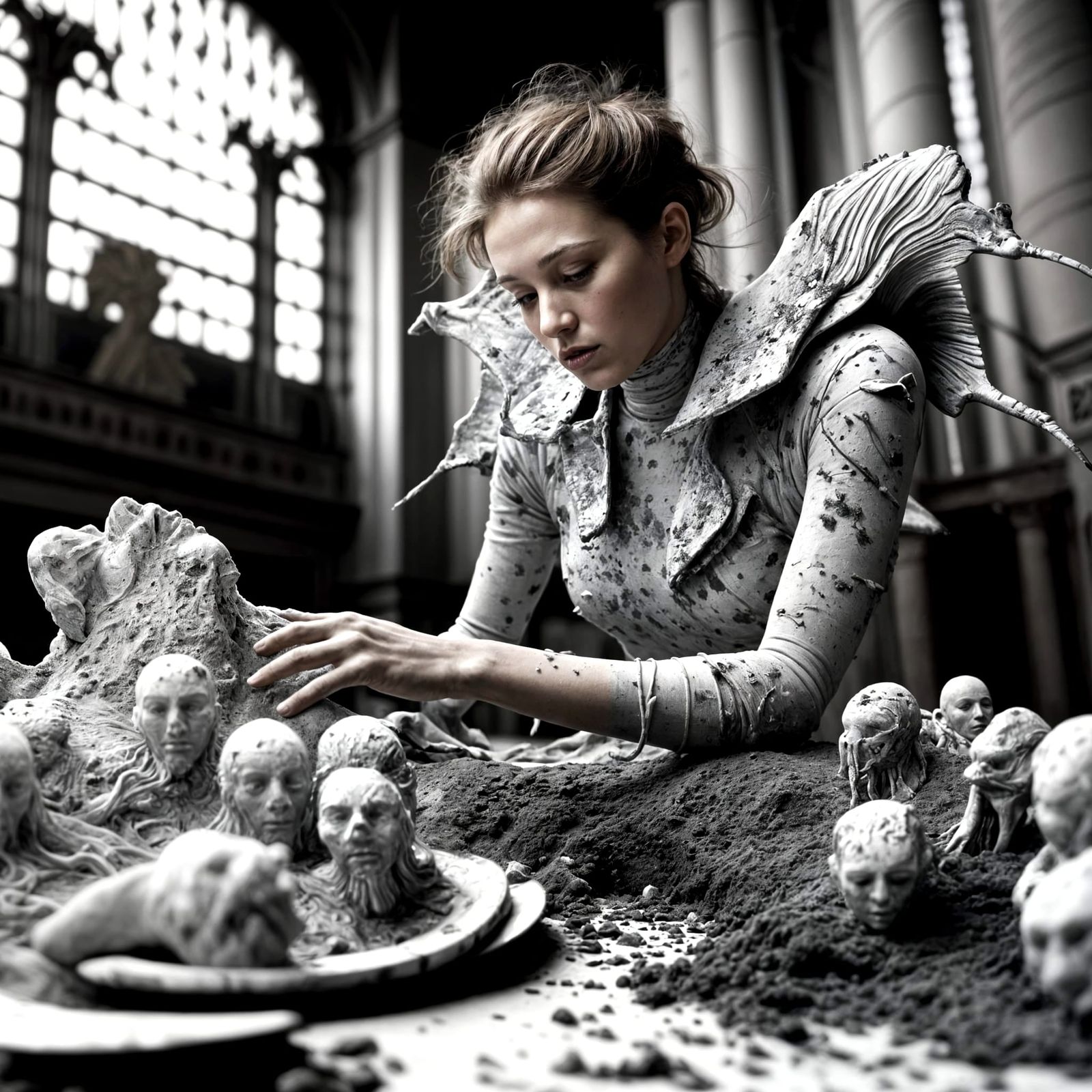 Bizarre Galaxy: Hyperrealistic Portrait in Magical Realism