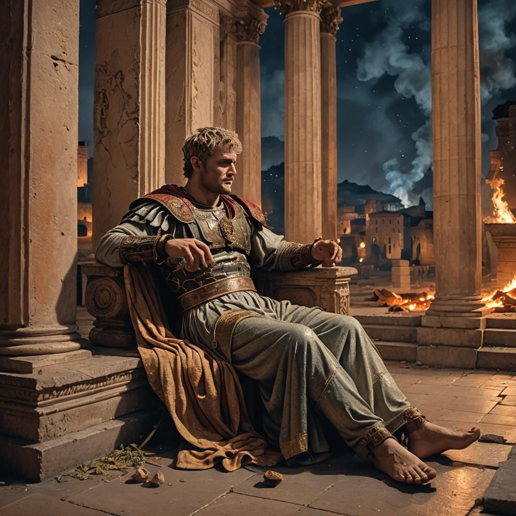 Nero watching the Great Fire of Rome