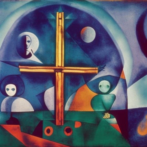 Hellish Greeting in Modern Art Style