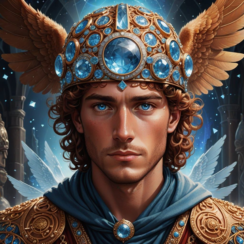 Goddly Messenger in Mystical Travel Attire