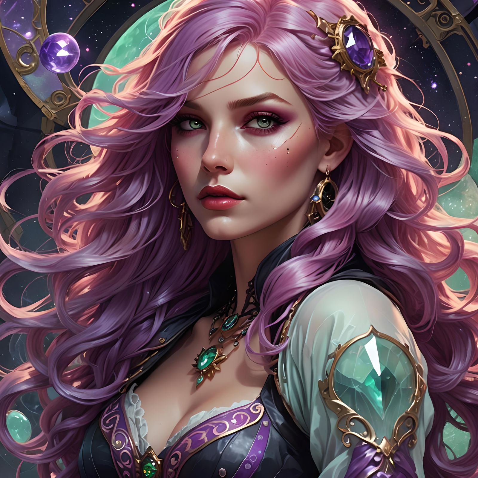 Space Pirate Wanted Poster in Dark Fantasy Art