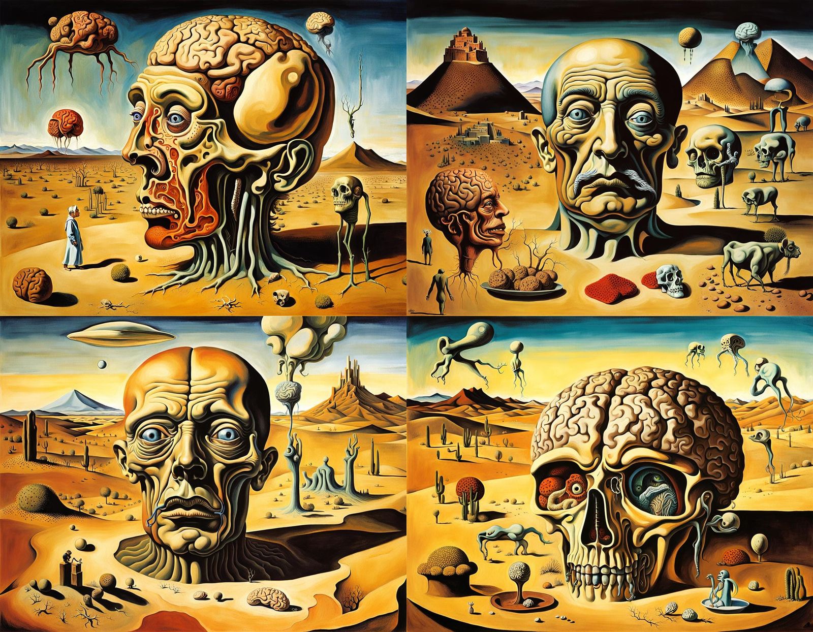 Surreal Desert Creature: A Nightmarish Hybrid