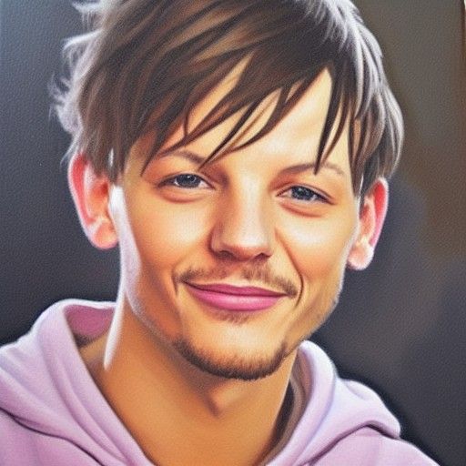 Louis Tomlinson Portrait in Oil Painting Style