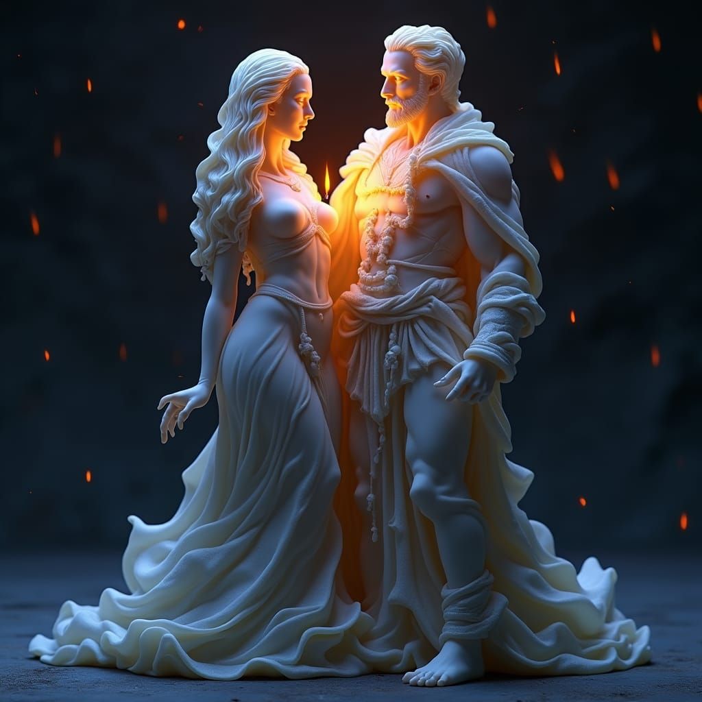 Mystical Candles: A Baroque Fantasy in Digital Art