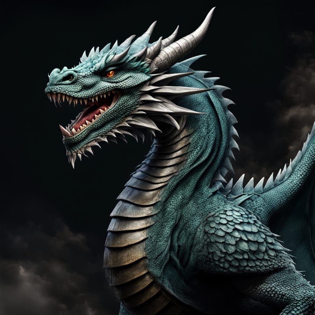 A Majestic Dragon Soars Through a Fantastical Realm