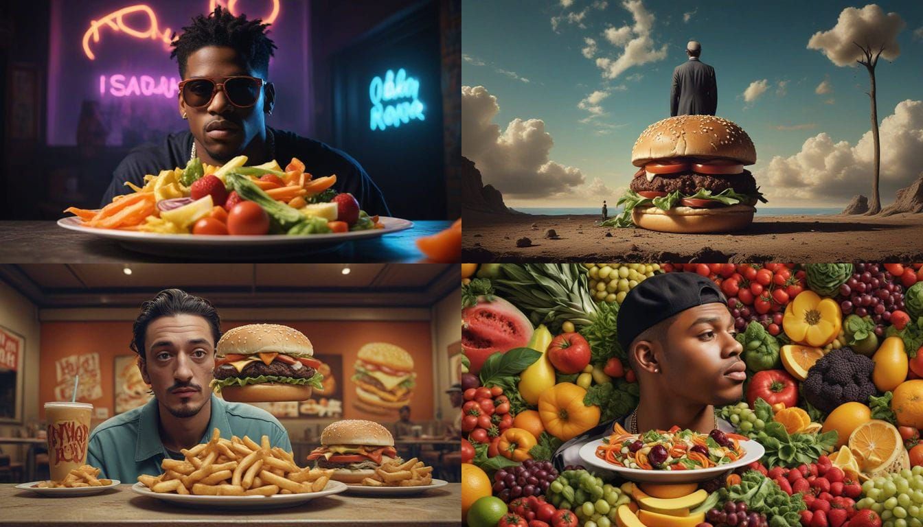 Fast Food vs Healthy Habits in a Rapper's Dilemma