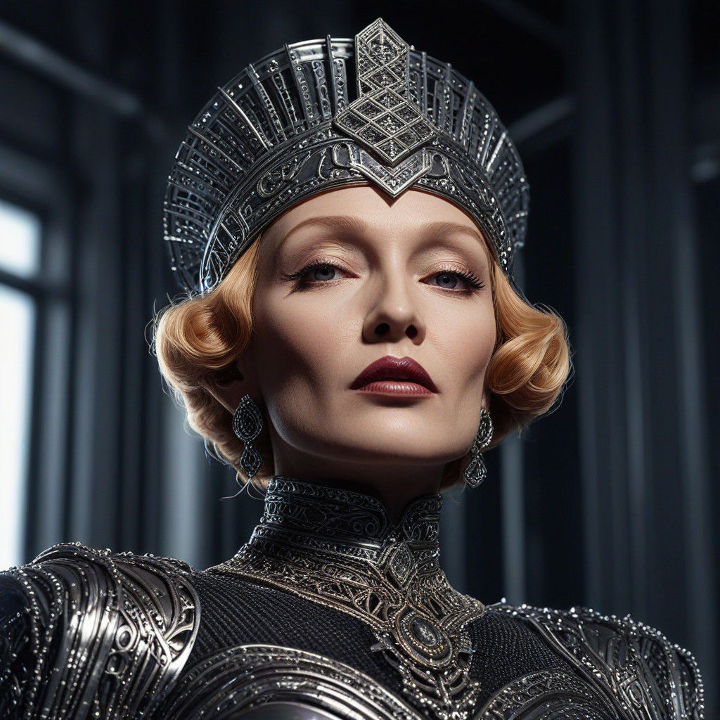 The Groom of Robot Maria in Ornate Metallic Headdress