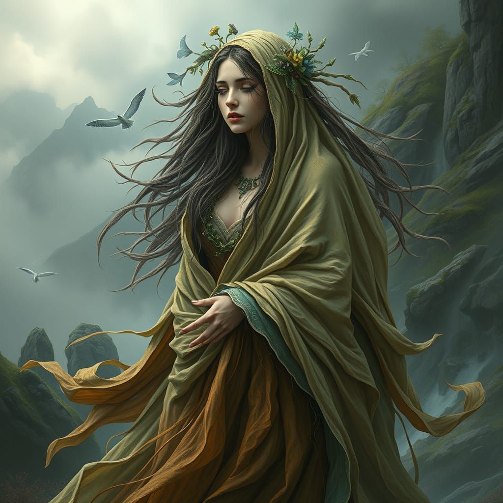 Mother Nature's Sorrow: Digital Art in Stalenhag Style