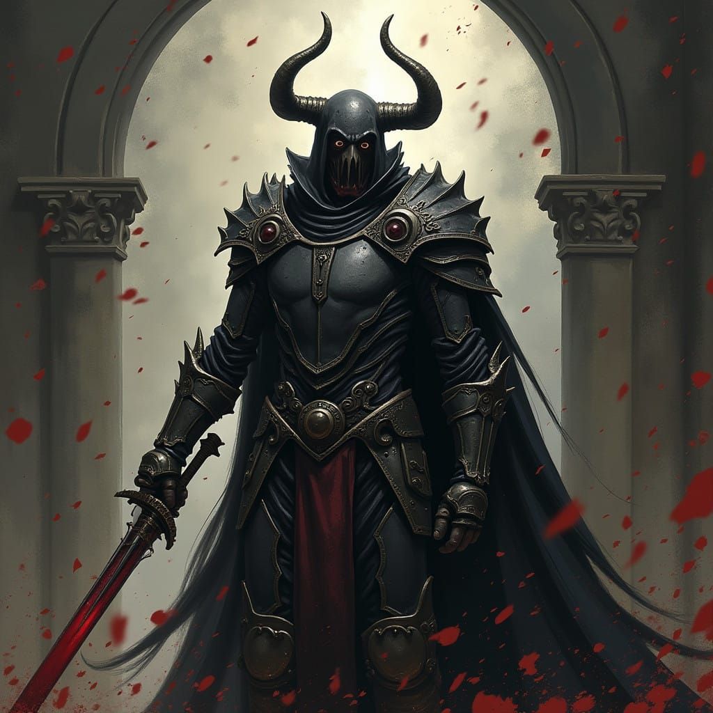 Gothic Cyberpunk Landscape in Grim Dark Aesthetic