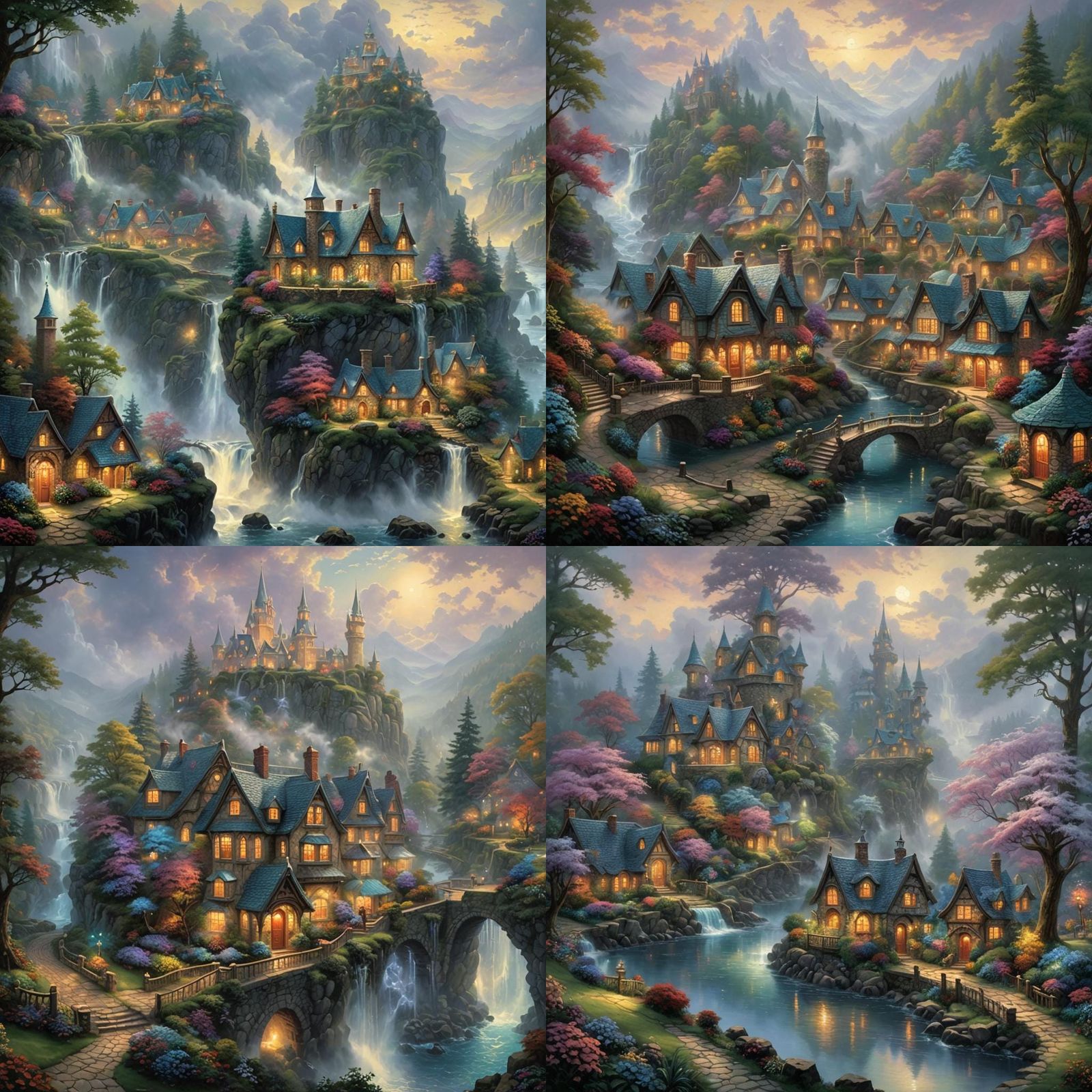 Ethereal Fantasy Image in Thomas Kinkade Style