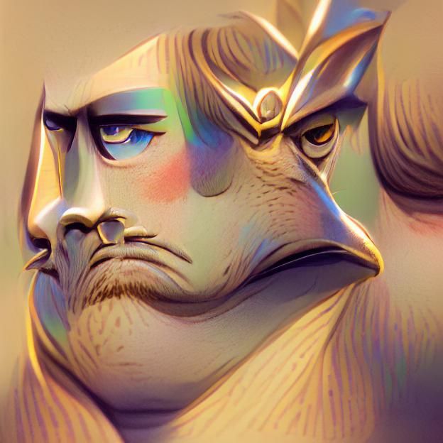 AI Realization of Proud and Stern Glance