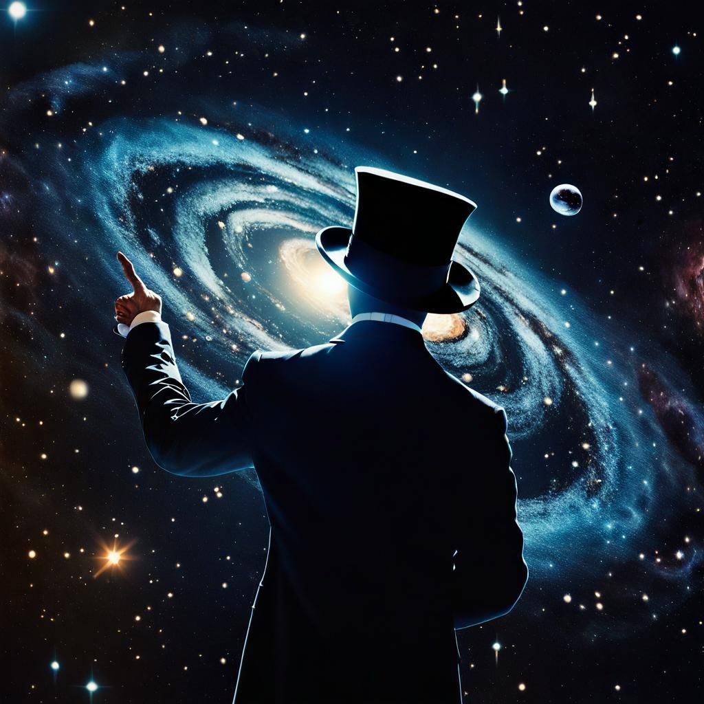 Sinister Man Directs Black Hole in Space