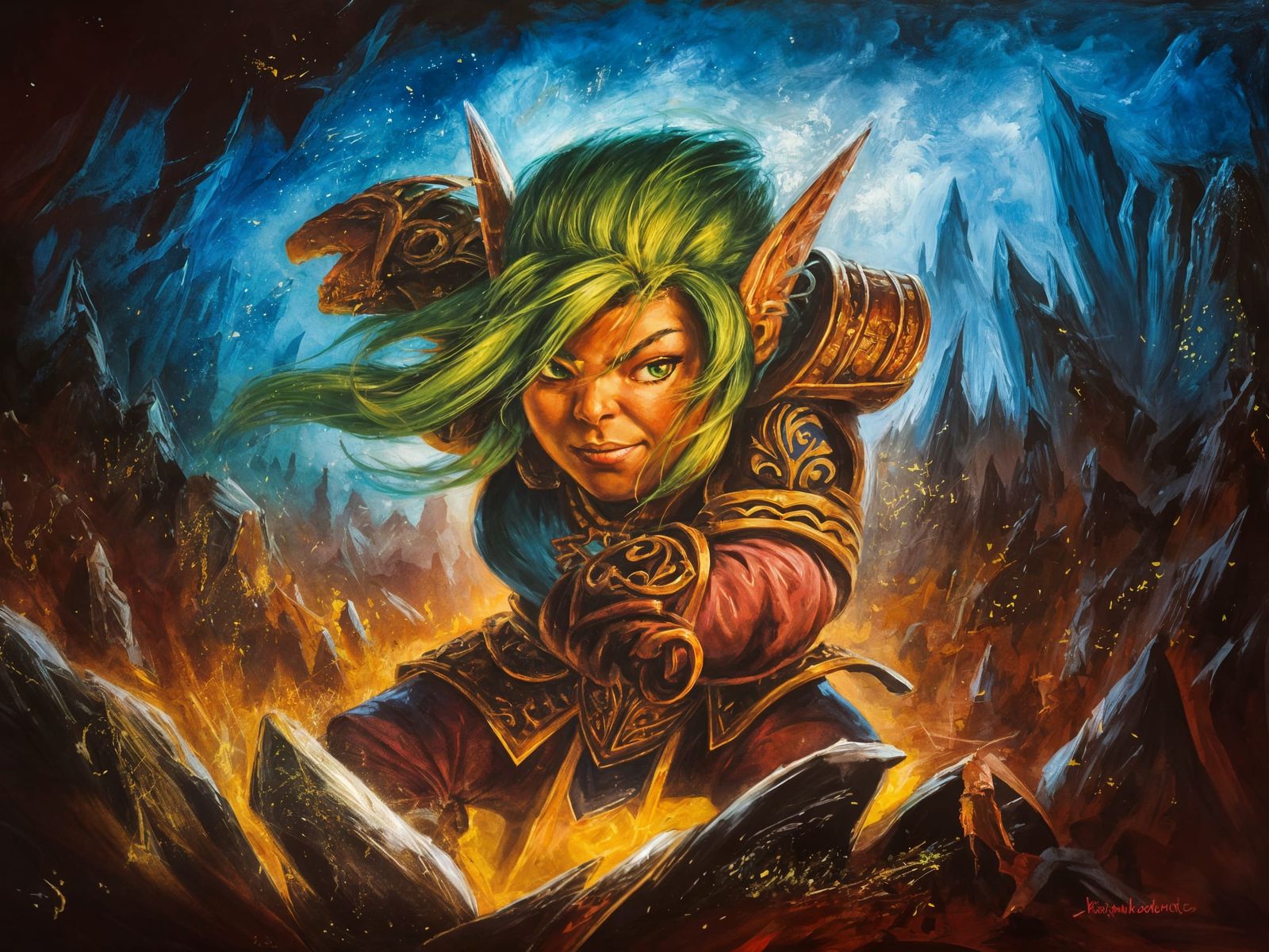 Ethereal Gnome Warrior in Durotar Landscape