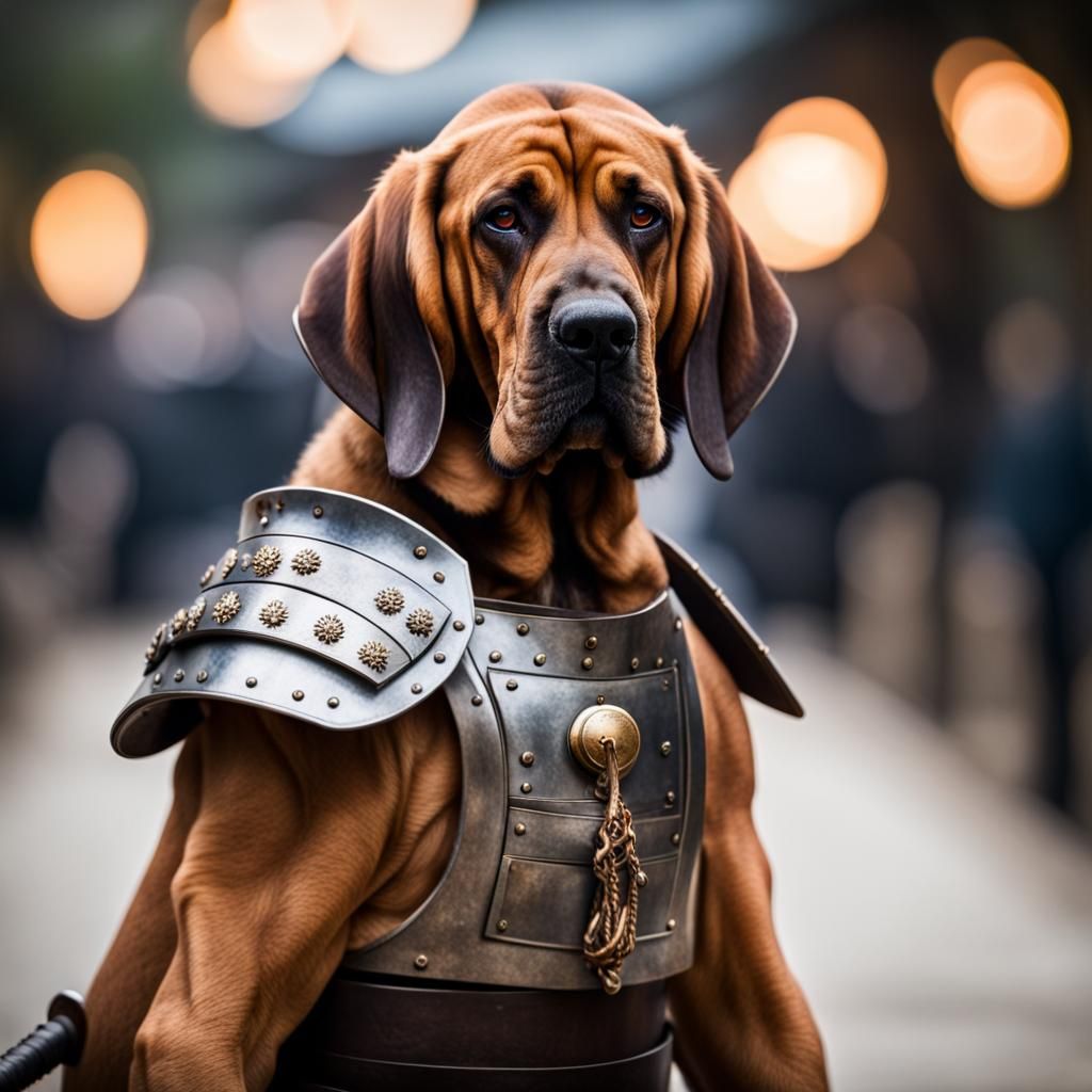 Bloodhound Shogun Warrior in Professional Photography