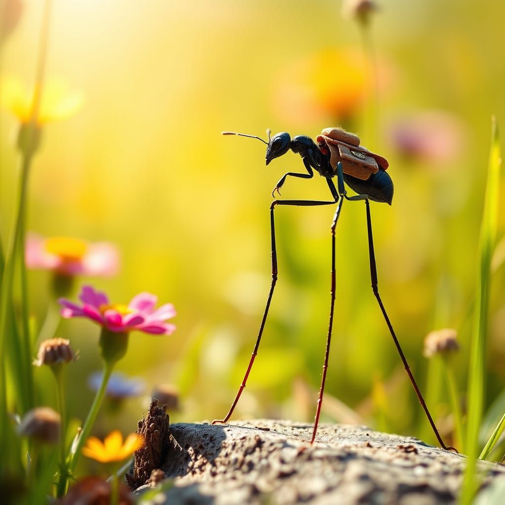 Ant on Stilts: Whimsical Macro Photography
