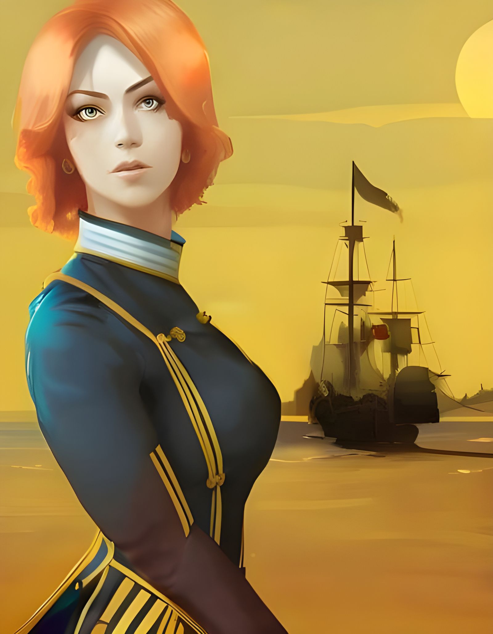 Dashing 1800s Pirate Strongwoman by Ilya Kuvshinov