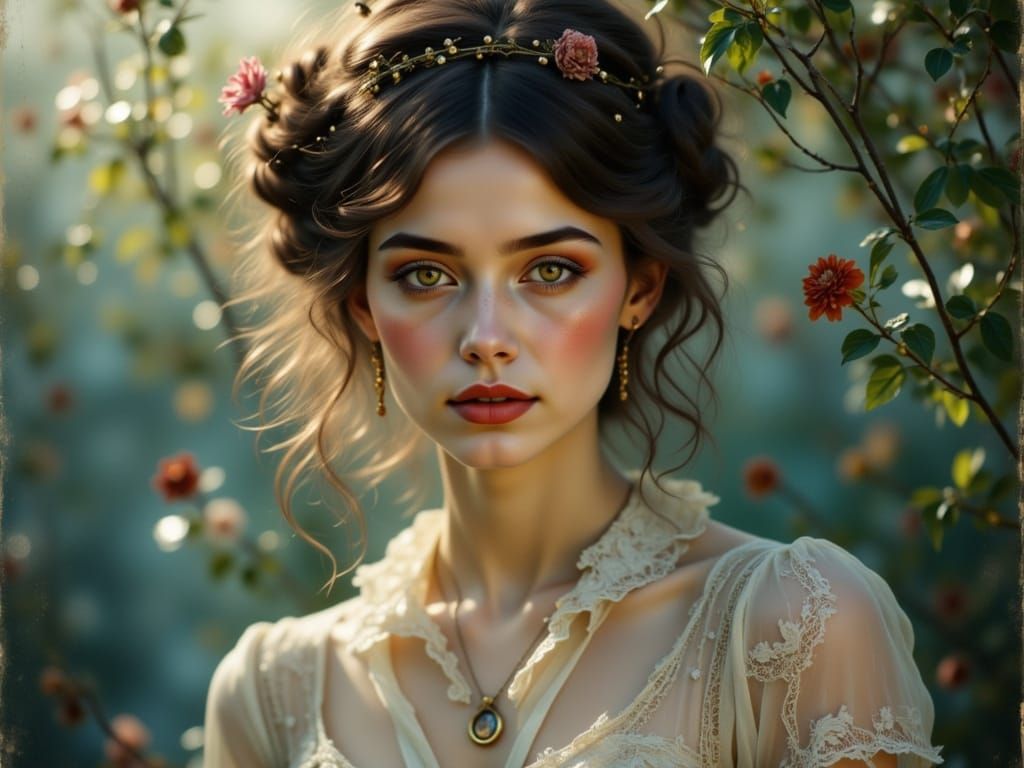 Portrait of MissPixxy Clay in Vintage Sci-Fi Style