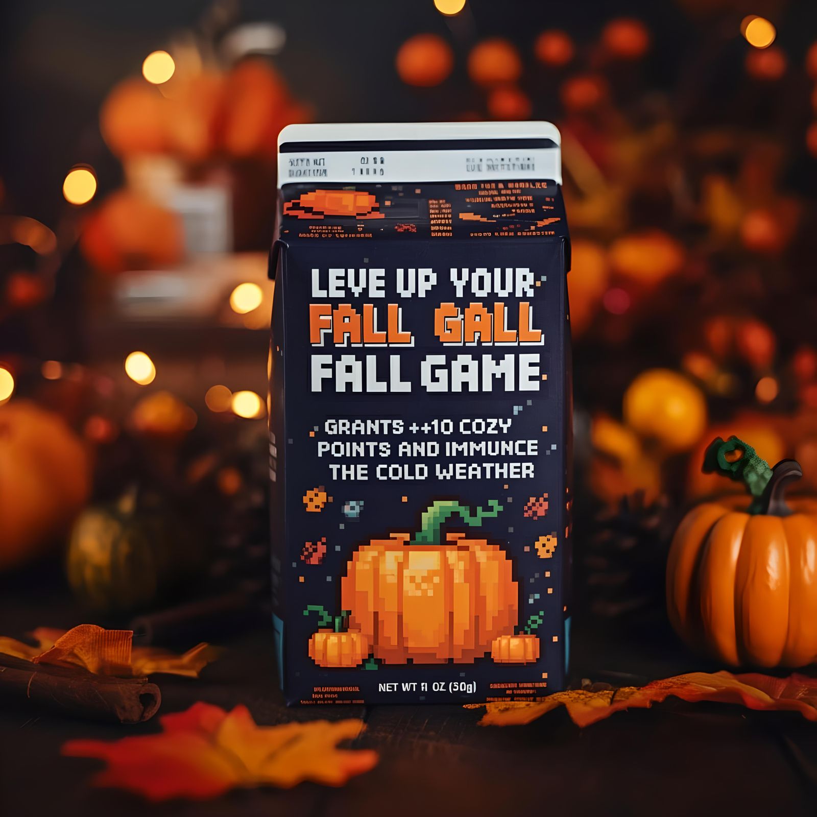 Pumpkin Spice Power-Up: Retro Video Game Energy Drink