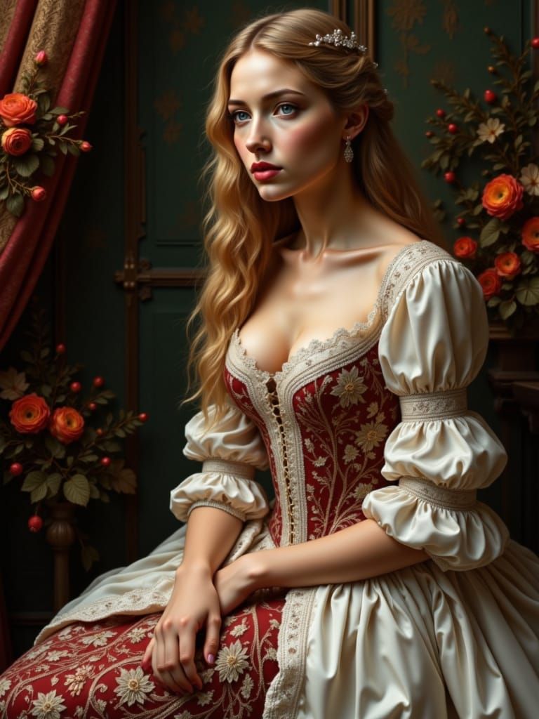 Empress Eudoxia in Traditional Russian Bridal Attire