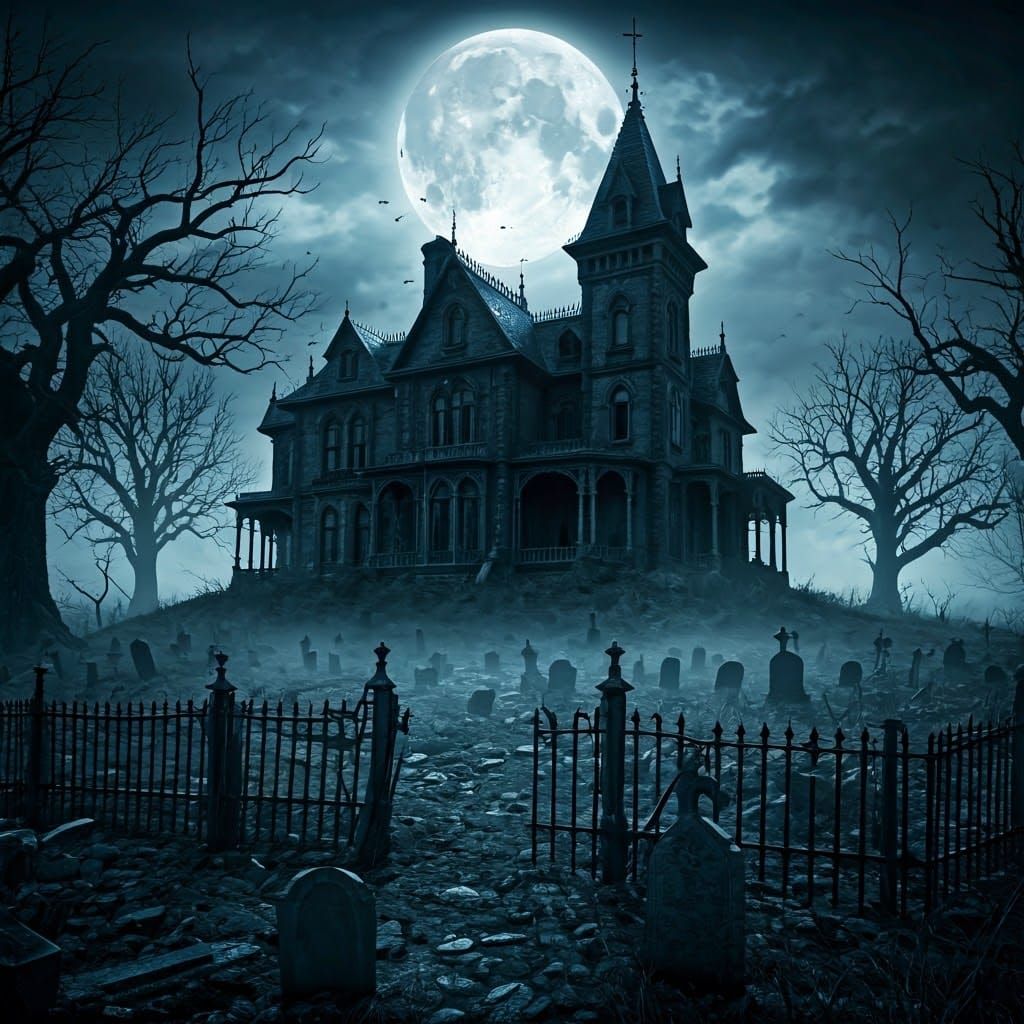 Haunted Victorian Mansion in Hammer Horror Style