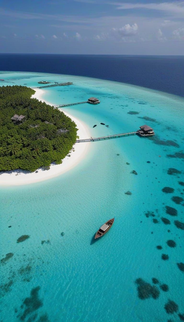 Tropical Paradise Islands in Crystal Clear Waters