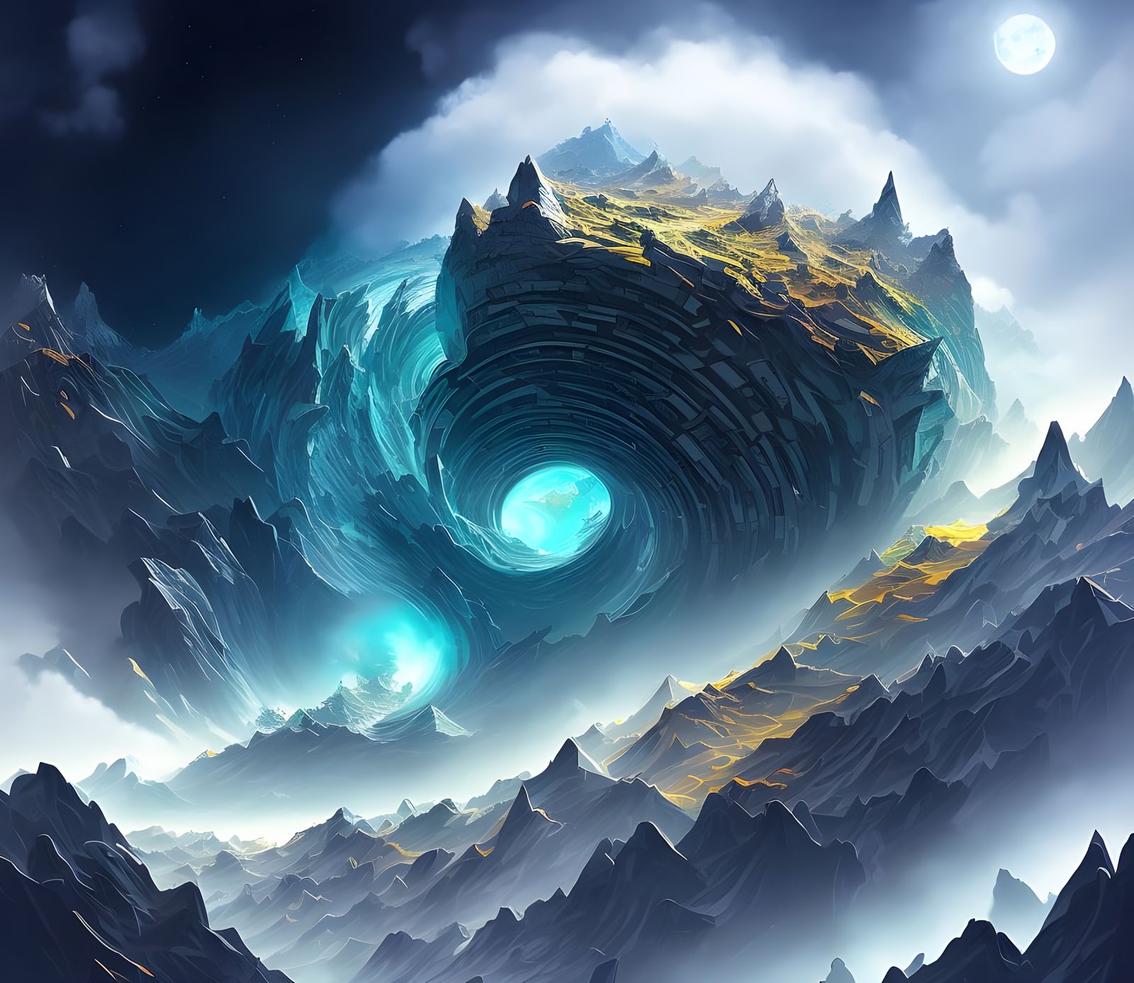 Chaos and Order: A Vortexcore Composition